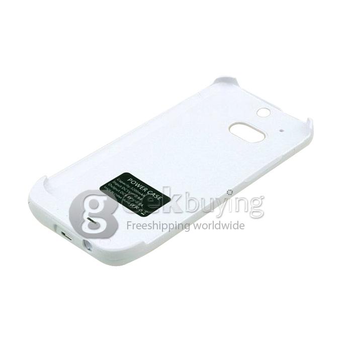 New 4500mah External Backup Battery Pack Power Bank Charger For HTC ONE M8 -White