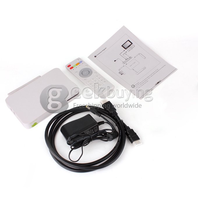 i6 Android 4.2 TV BOX AML8726-MX Dual Core Cortex A9 1G/4G XBMC Built-in WIFI and External Antenna Support Miracast White
