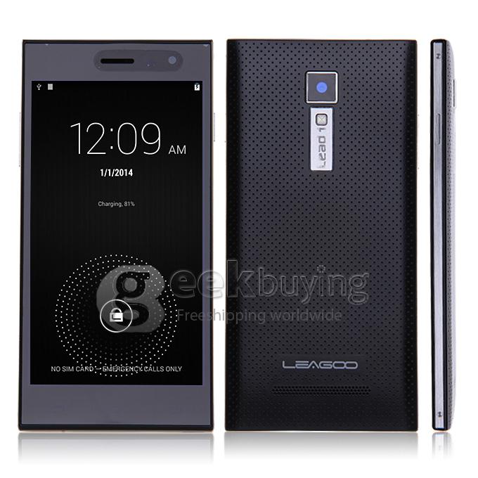 Leagoo Lead 1 MTK6582 Quad Core 1.3GHz 5.5 Inch Android 4.4.2 OS Smartphone 1GB RAM 8GB ROM 13.0MP 5.0mm Ultrathin 3G/GPS/OTG - Black