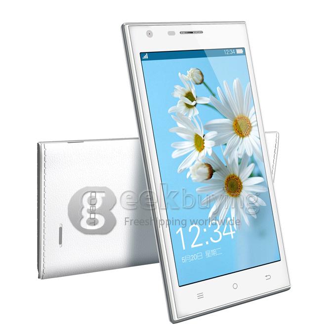 CUBOT S308 5.0inch HD OGS Screen MTK6582A Quad Core Smart Phone 1.3GHz CPU 2GB/16GB 8.0MP Android 4.4 3G/GPS - White