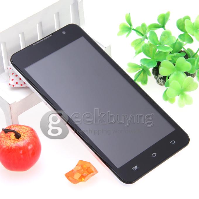 JIAKE F1W 5.0Inch Capacitive Touch Screen MTK6572 Dual Core 1.2GHz Smartphone 512MB+4GB 2.0MP+0.3MP Android 4.2 OS 3G/GPS with Protective Case- White