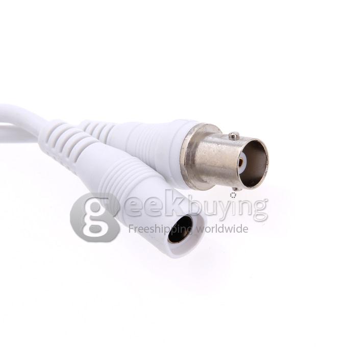700TVL 1/3 CMOS 3.6mm Lens 48 LEDs IR Night Vision Waterproof Security Outdoor CCTV Camera with Bracket - White (PAL)