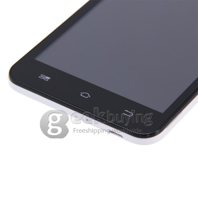 JIAKE F1W 5.0Inch Capacitive Touch Screen MTK6572 Dual Core 1.2GHz Smartphone 512MB+4GB 2.0MP+0.3MP Android 4.2 OS 3G/GPS with Protective Case- White