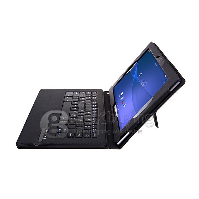 Detachable Magnet Bluetooth 3.0 Keyboard Smart Case Cover for Sony Xperia Tablet Z2 10.1 Inch - Black