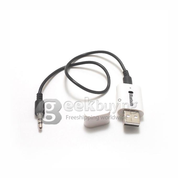Hot Bluetooth Wireless Receiver Adapter USB Dongle 3.5mm Stereo Music Receiver for Speakers - White
