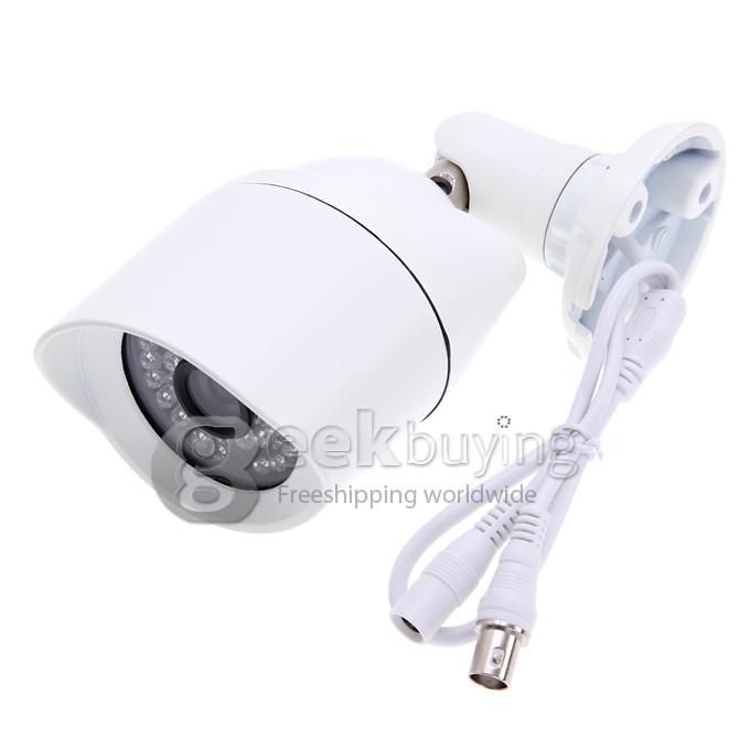 1/3 CMOS 700TVL 3.6mm Lens 36 IR LEDs Night Vision Waterproof Outdoor Surveillance CCTV Camera with Bracket - White (NTSC)