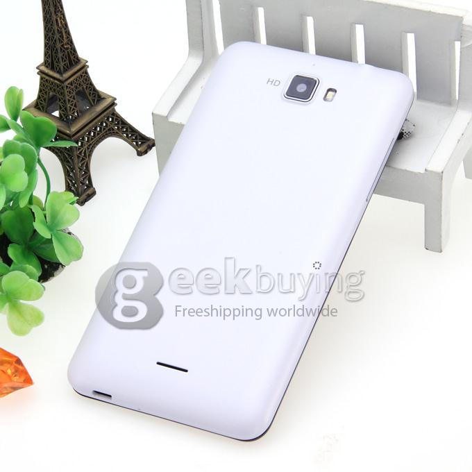 JIAKE F1W 5.0Inch Capacitive Touch Screen MTK6572 Dual Core 1.2GHz Smartphone 512MB+4GB 2.0MP+0.3MP Android 4.2 OS 3G/GPS with Protective Case- White