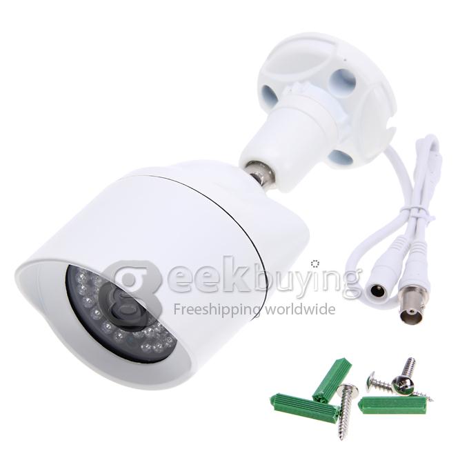 1/3 CMOS 700TVL 3.6mm Lens 36 IR LEDs Night Vision Waterproof Outdoor Surveillance CCTV Camera with Bracket - White (NTSC)