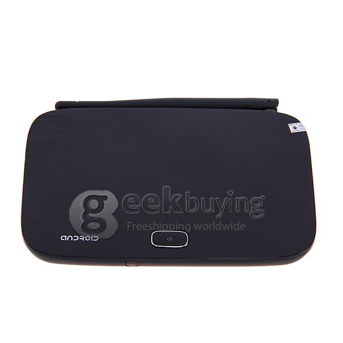 Original T-R41 Quad Core RK3188T Google Android 4.2.2 Mini TV Box HDMI HDD Player 2G/8G FHD 1080P BT4.0 with RJ45 OTG External Wifi Antenna Ethernet Port - Black