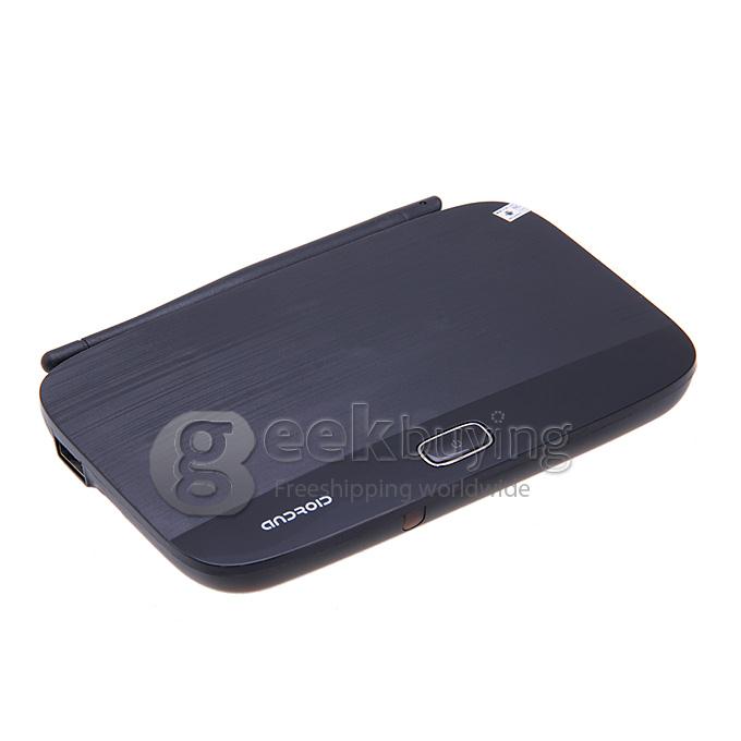 Original T-R41 Quad Core RK3188T Google Android 4.2.2 Mini TV Box HDMI HDD Player 2G/8G FHD 1080P BT4.0 with RJ45 OTG External Wifi Antenna Ethernet Port - Black