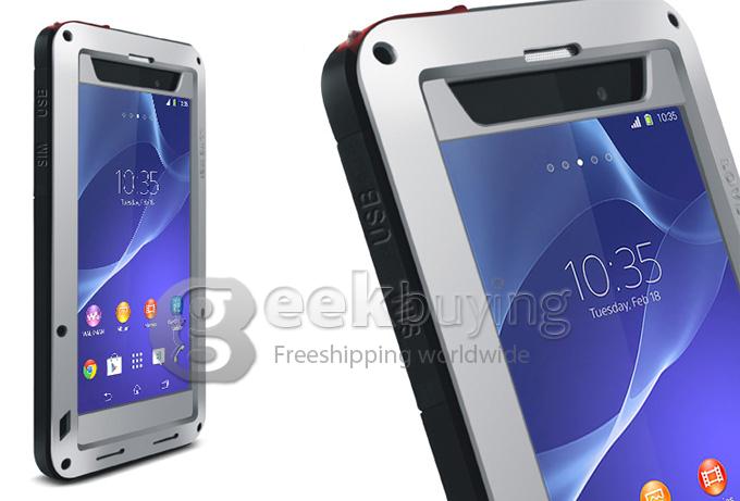 LOVE MEI Weather/Dirt/Shockproof Protective Case for SONY Xperia Z2 - Silver