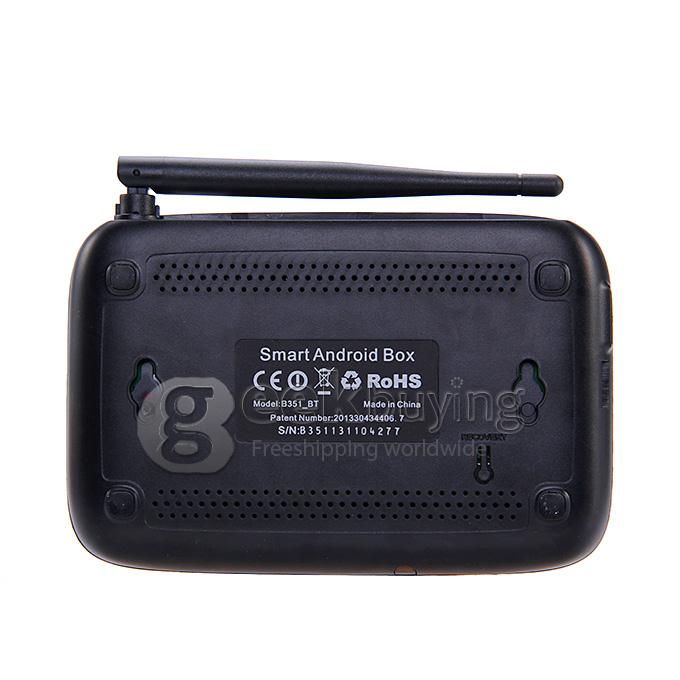Original T-R41 Quad Core RK3188T Google Android 4.2.2 Mini TV Box HDMI HDD Player 2G/8G FHD 1080P BT4.0 with RJ45 OTG External Wifi Antenna Ethernet Port - Black
