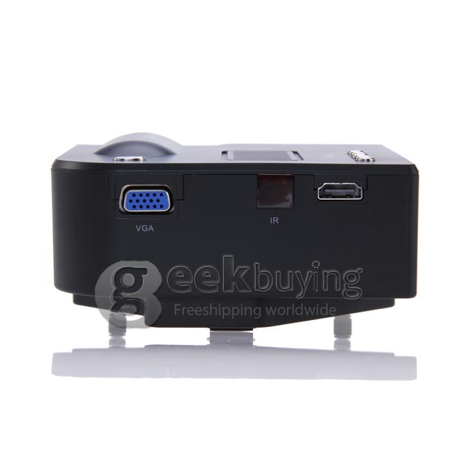 AEN UC28+ 1080P HD 48LM 16770K Color Portable LED LCD Projector with HDMI SD CARD USB VGA Slots - Black