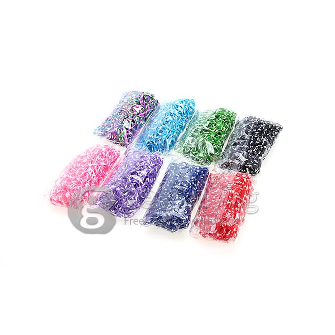 DIY Twist Silicone Bandz Rubber Bands Bracelets for Kids with 600pcs Bands and 24 S-clips Red Dot