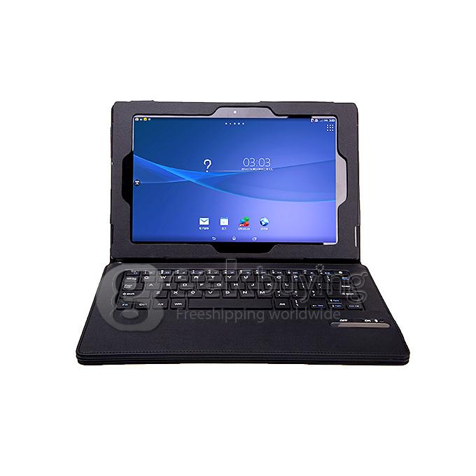 Detachable Magnet Bluetooth 3.0 Keyboard Smart Case Cover for Sony Xperia Tablet Z2 10.1 Inch - Black