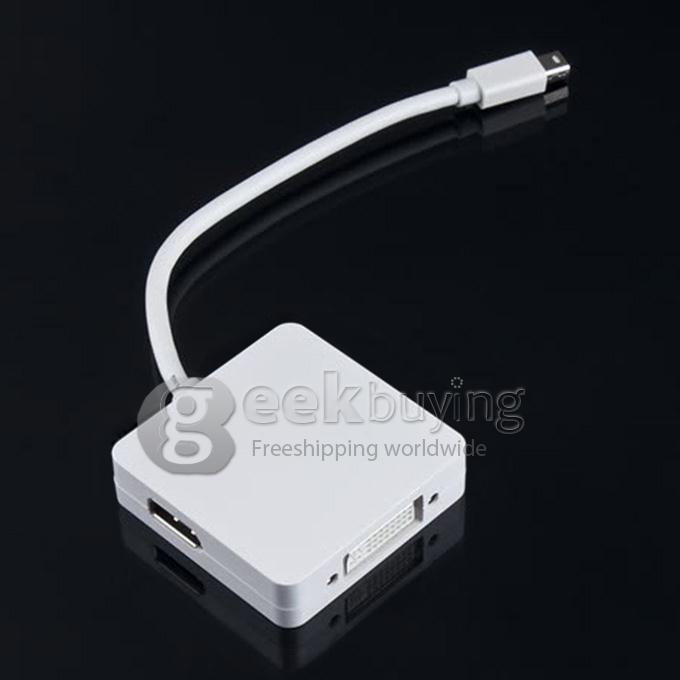 3 in 1 Mini Display Port to HDMI/DVI/DP Converter Adapter for Surface Pro2 Pro3 Macbook