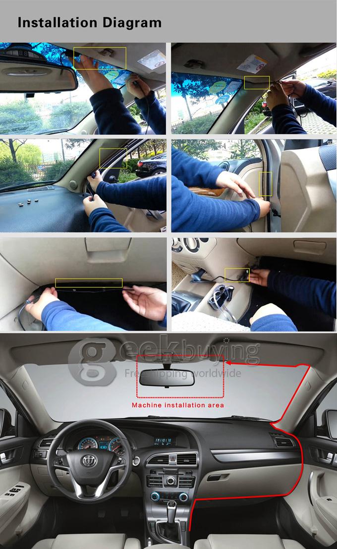 Blackview G50 2.0 Inch 1080P 30fps Car DVR Video Recorder Novatek 96650 170 Degree Lens WDR Motion Detection H.264 4X Digital Zoom Dashcam