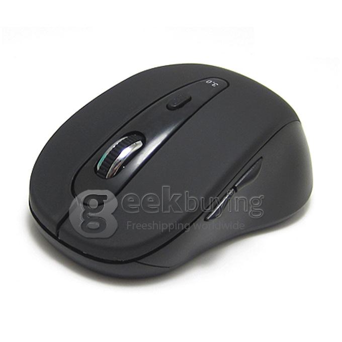 Front Wheel Wireless Bluetooth Mouse for PC and Android Devices with Bluetooth Sleep Mode Design -Black