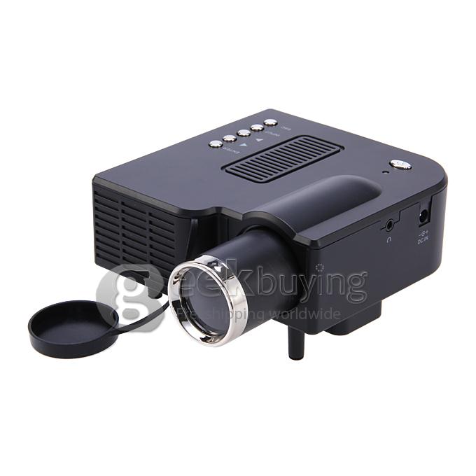 AEN UC28+ 1080P HD 48LM 16770K Color Portable LED LCD Projector with HDMI SD CARD USB VGA Slots - Black
