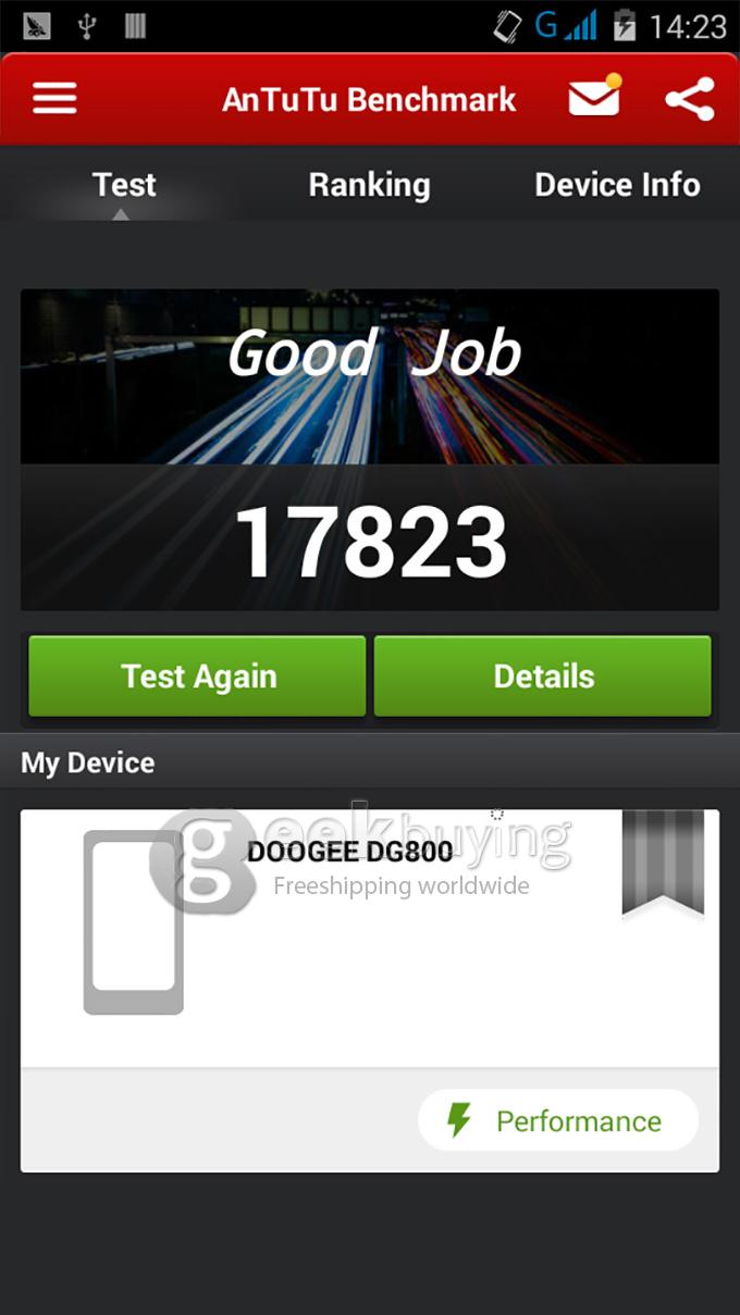 Doogee Valencia DG800 4.5inch IPS QHD Screen MTK6582 Quad Core Smartphone 1GB 8GB 13.0MP Android 4.4 3G GPS OTG OTA - Red