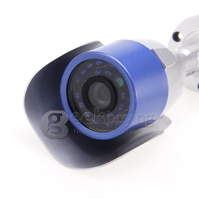 Outdoor 700TVL 1/3 CMOS 3.6mm Lens 24 LEDs IR Nightvision Waterproof Security CCTV Camera with Bracket (NTSC)