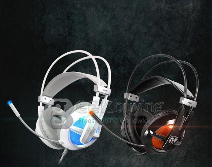 Somic G938 7.1CH Sound Effect Headband Gaming Headset USB Plug Wired Game Headphone with Microphone for PC Laptop Black