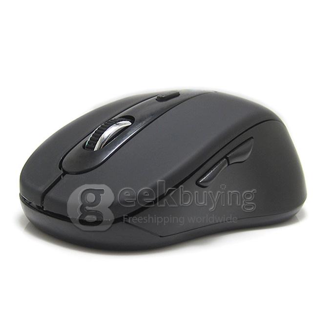 Front Wheel Wireless Bluetooth Mouse for PC and Android Devices with Bluetooth Sleep Mode Design -Black