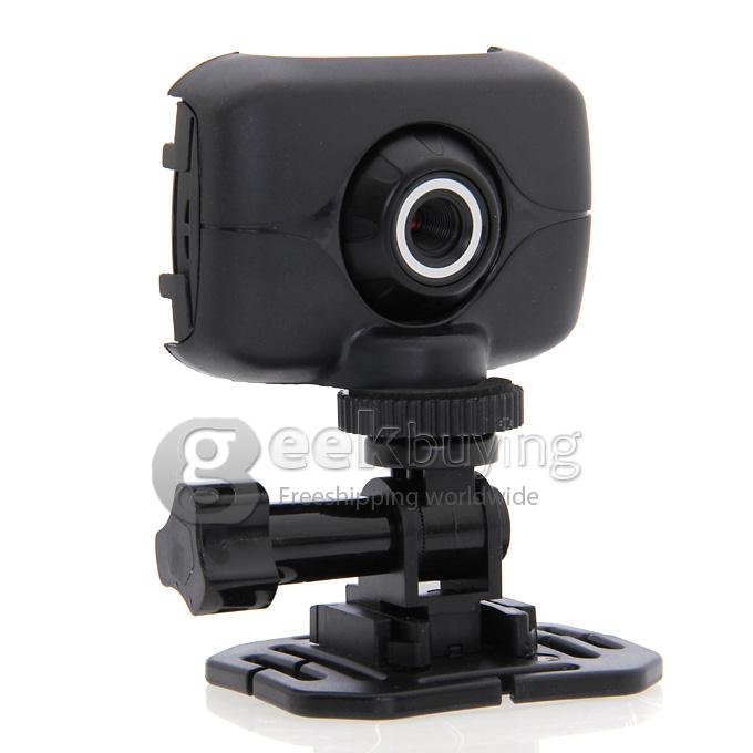 F5B 1.3 MP HD 720P CMOS Helmet Action Camera 120 Degree Wide Lens Outdoor Sports Camcorder 20M Waterproof - Black