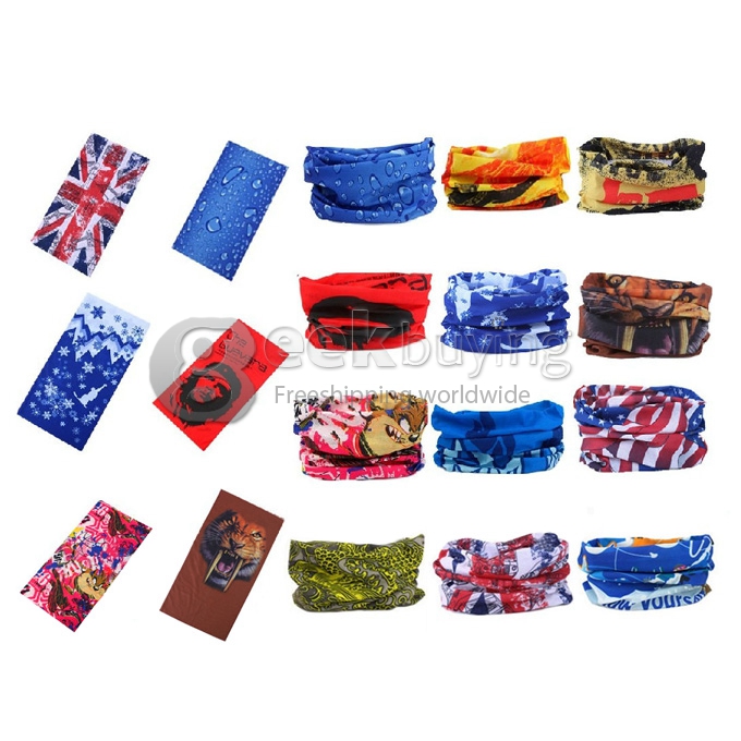 Multifunctional Quick Drying Cycling Headwear Headband Scarf Bandanas for Outdoor Activitiescolor -Color random