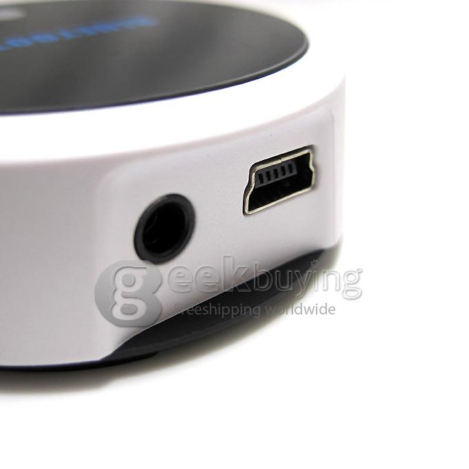 Portable Mini Bluetooth 3.0 EDR Music Mic Audio Receiver Partner For iphone5s i9600 S5 iPhone6 Plus - White