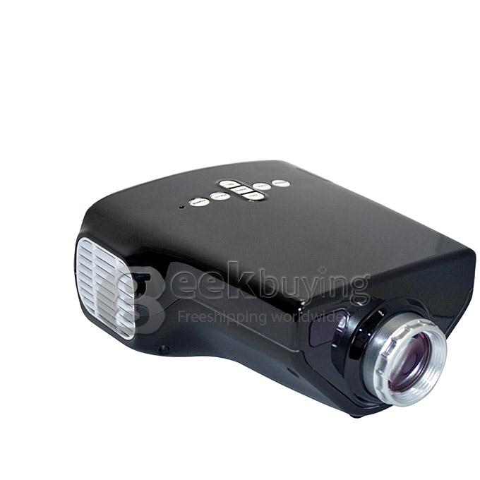 E03 Portable 320*240 Pixels 50 Lumens 200:1 Contrast LED Projector with LCD for Family Education Business - Black