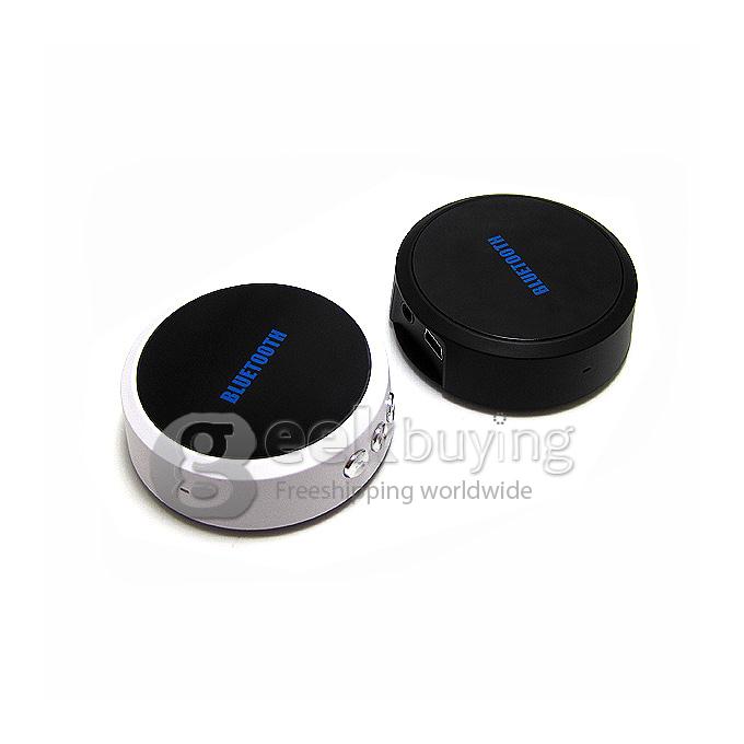 Portable Mini Bluetooth 3.0 EDR Music Mic Audio Receiver Partner For iphone5s i9600 S5 iPhone6 Plus - White