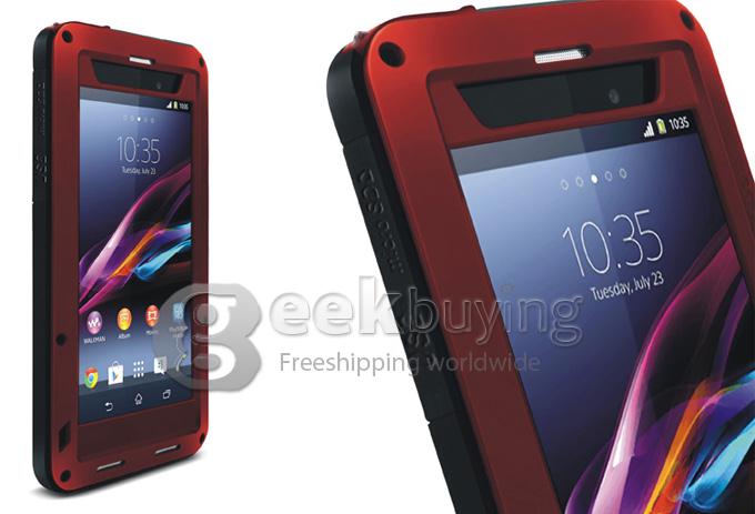 LOVE MEI Weather/Dirt/Shockproof Protective Case for SONY Xperia Z1 L39h - Red