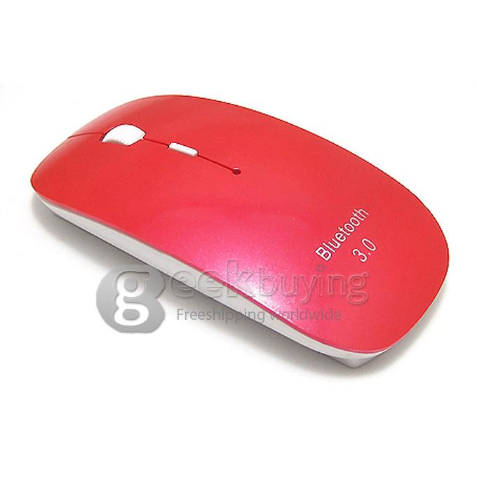 Portable Ultrathin Bluetooth 3.0 Mouse for MAC/Windows 98/SE/2000/XP/Vista/Windows 7/Server 2003 Red
