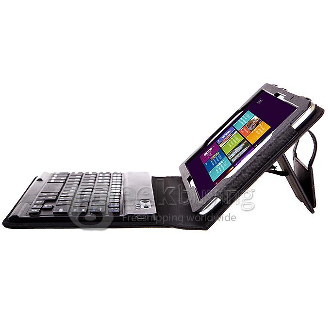 Detachable Magnet Bluetooth 3.0 Keyboard Case Cover Stand For Lenovo Miix 2 8 Inch - Black