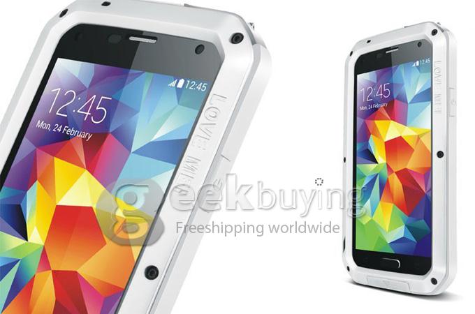LOVE MEI Weather/Dirt/Shockproof Protective Case for Samsung Galaxy s5 i9600 -White