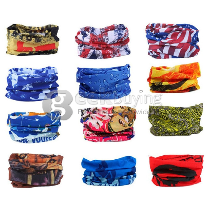 Multifunctional Quick Drying Cycling Headwear Headband Scarf Bandanas for Outdoor Activitiescolor -Color random