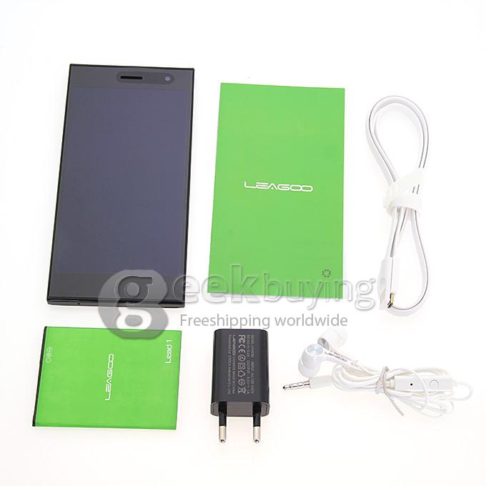 Leagoo Lead 1 MTK6582 Quad Core 1.3GHz 5.5 Inch Android 4.4.2 OS Smartphone 1GB RAM 8GB ROM 13.0MP 5.0mm Ultrathin 3G/GPS/OTG - Black