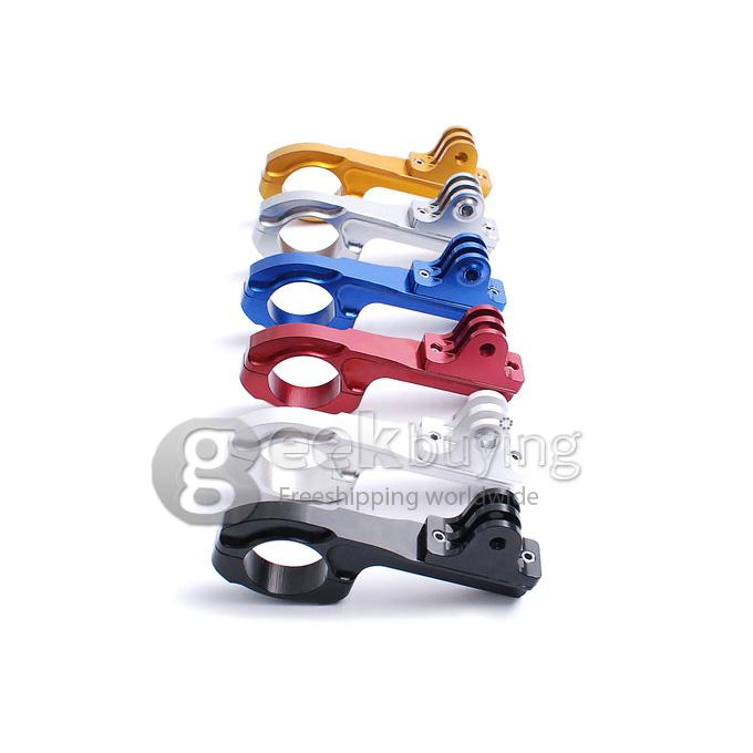 Aluminum Bike Motorcycle Holder Adapter Mount Handlebar 31.8mm For Gopro Camera Hero 3 2 1 - Black