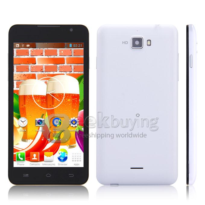 JIAKE F1W 5.0Inch Capacitive Touch Screen MTK6572 Dual Core 1.2GHz Smartphone 512MB+4GB 2.0MP+0.3MP Android 4.2 OS 3G/GPS with Protective Case- White