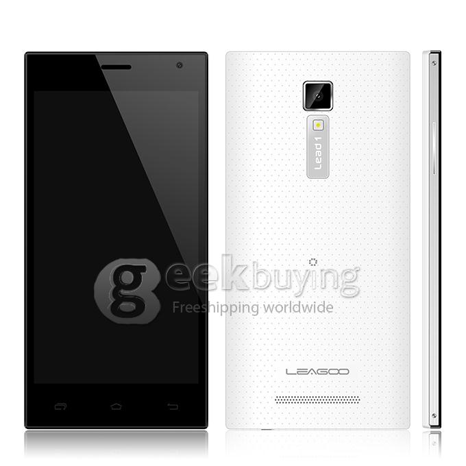 Leagoo Lead 1 MTK6582 Quad core 1.3GHz 5.5Inch Android4.4.2 1GB RAM 8GB ROM 5.0mm Ultrathin IPS HD Screen 13.0MP 3G/GPS/OTG - White