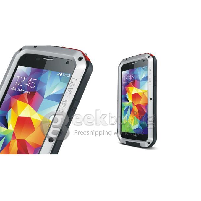 LOVE MEI Weather/Dirt/Shockproof Protective Case for Samsung Galaxy s5 i9600 -Silver