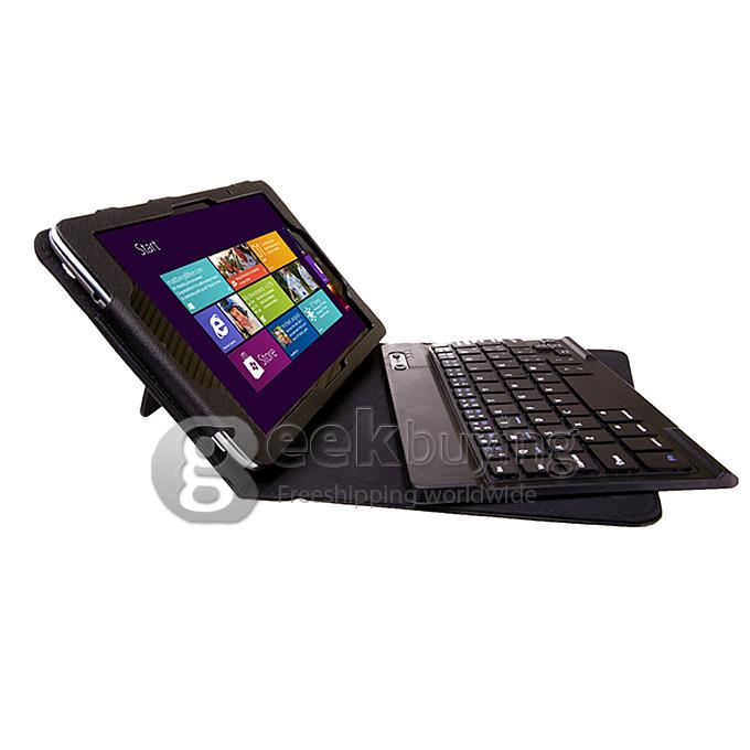 Detachable Magnet Bluetooth 3.0 Keyboard Case Cover Stand For Lenovo Miix 2 8 Inch - Black