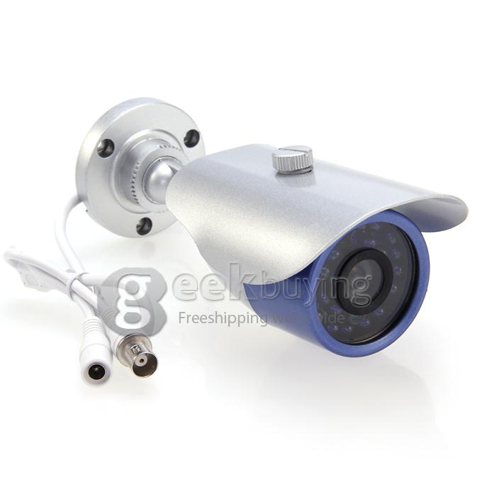 Outdoor 700TVL 1/3 CMOS 3.6mm Lens 24 LEDs IR Nightvision Waterproof Security CCTV Camera with Bracket (NTSC)