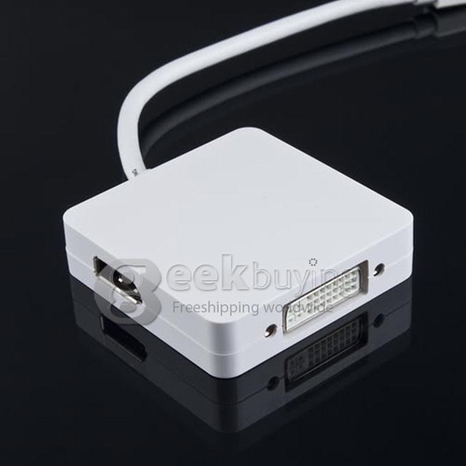 3 in 1 Mini Display Port to HDMI/DVI/DP Converter Adapter for Surface Pro2 Pro3 Macbook