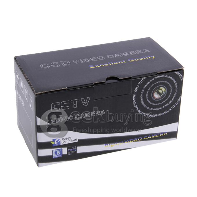 1/3 CMOS 8mm Lens 700TVL 2 IR LEDs Day / Night Waterproof Security Outdoor CCTV Camera with Bracket - White (NTSC)