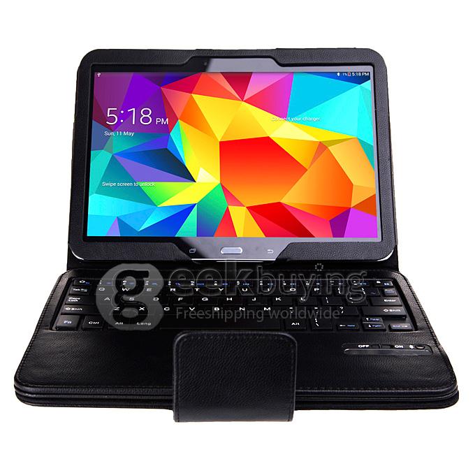 Removable Bluetooth Touchpad Keyboard for Samsung Galaxy Tab4 T530/T531 10.1 Inch - Black