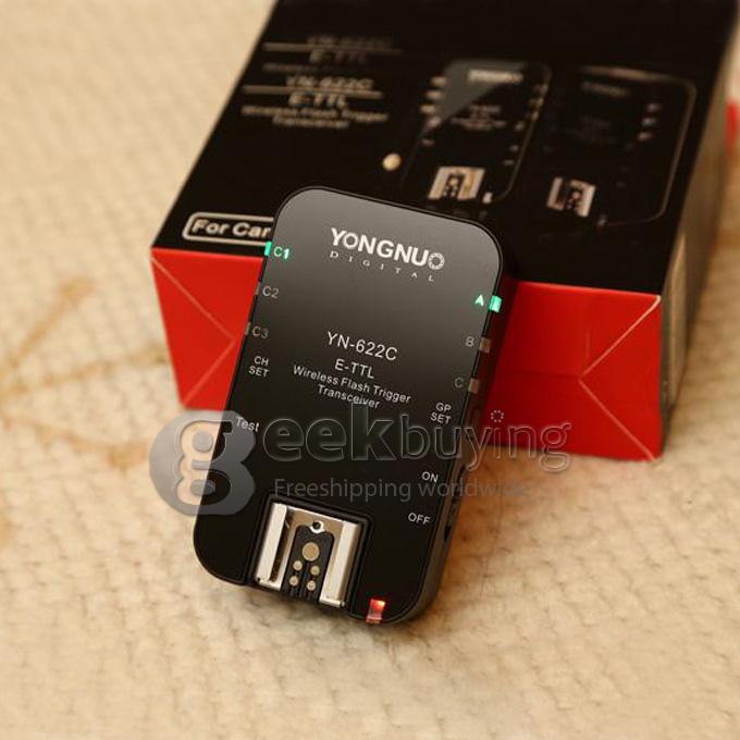 Yongnuo YN622C Wireless E-TTL 1/8000S Flash Trigger for Canon 5D3 580EXII DSLR 2 Transceivers