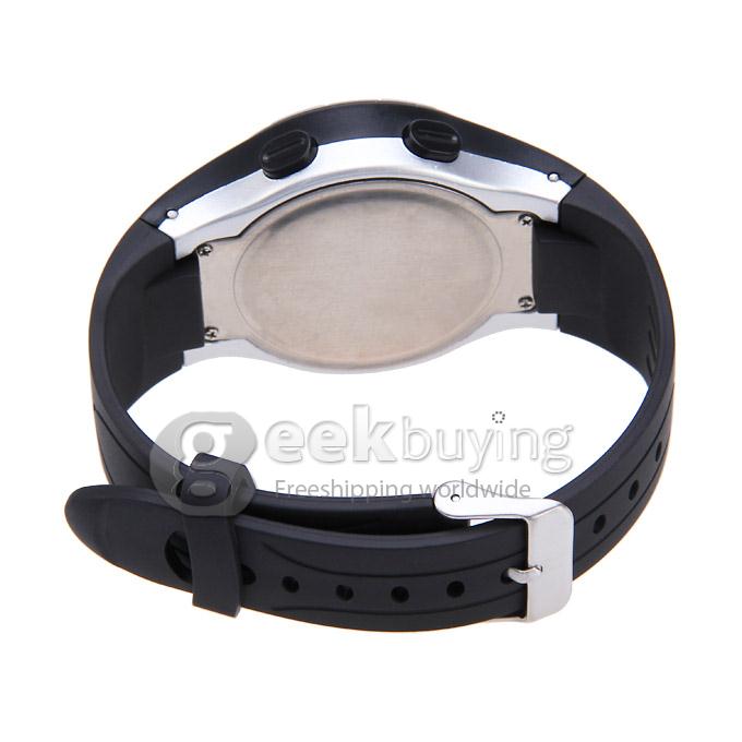 Unisex Strapless Heart Rate Monitor with Pedometer Sport Watch Multifunctions Wrist Watch Timepiece - Silver