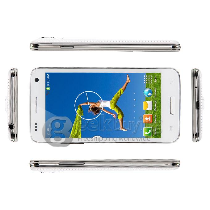 W800 MTK6582 Quad core 1.3GHz 4.5 Inch Android 4.2 OS Smartphone 1GB RAM 4GB ROM 8.0MP 3G GPS with Leather Case White